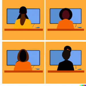 the value of collaborative research with jaide. 4 persons online together